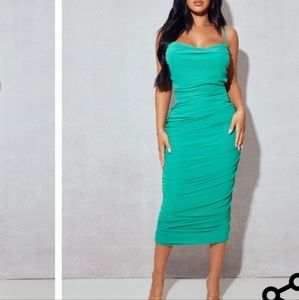 PRETTY LITTLE THING COWL NECK DRESS